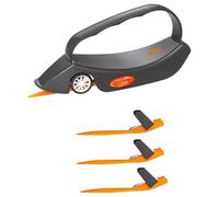 perfeclan Taglierina per carta da regalo con 3 parti sostituibili per carta da parati multiuso con ruote, lunghezza 16 cm, impugnatura comoda, Singolo Nero