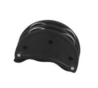 perfeclan Tamburello a pedale, portatile, professionale, robusto, a percussione con campane in metallo per strumento banjo ukulele festa, Nero