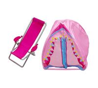 Perfeclan Tenda da Campeggio per Bambole, Kit per Giochi di Ruolo per Bambini, casetta realistica, Giocattolo educativo Divertente, Modello di Simulazione di, 2 Pezzi
