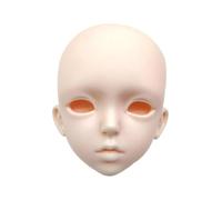perfeclan Testa di bambola maschio BJD 1/3, collezione di trucco per esercitazioni, viso in 3D per bambole giocattolo con testa singola da 24, Labbra Spesse Senza Occhi
