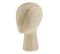 perfeclan Testa di Manichino in Legno Multifunzione per Negozi di Cuffie, Abbigliamento per Display per Sciarpe, Circonferenza 55cm