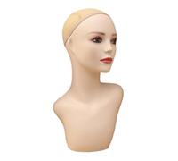 perfeclan Testa di manichino realistica Testa di addestramento professionale per cosmetologia Parrucca Modello di esposizione Testa di manichino per collana, 44 Cm