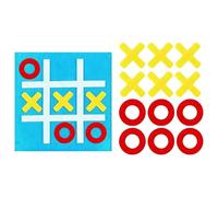 Perfeclan Toe Game per Bambini Giochi Interattivi Feltro Gioco da Tavolo Educativi XO Scacchiera Puzzle Intelligente Funzione Apprendimento Adatto Bambini Feste, Blu
