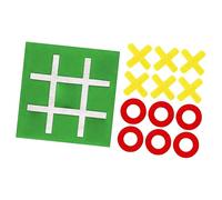 Perfeclan Toe Game per Bambini Giochi Interattivi Feltro Gioco da Tavolo Educativi XO Scacchiera Puzzle Intelligente Funzione Apprendimento Adatto Bambini Feste, Verde