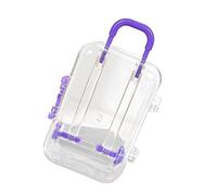 Perfeclan Vanity Jewelry Case Organizer Portable Display Tabletop Keepsake per Le Donne Gift Counter Jewelry Box Valigetta Organizzatore di Gioielli Compatto, Viola