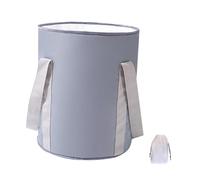 perfeclan Vasca Pieghevole Pediluvio Secchio Portatile Isolante Bacinella Lavapiedi Salvaspazio Secchio Lavaggio Piedi Materiale Oxford Alluminio Funzione, Grigio, L