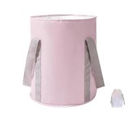 perfeclan Vasca Pieghevole Pediluvio Secchio Portatile Isolante Bacinella Lavapiedi Salvaspazio Secchio Lavaggio Piedi Materiale Oxford Alluminio Funzione, Rosa, L