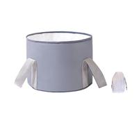 perfeclan Vasca Pieghevole Pediluvio Secchio Portatile Isolante Bacinella Lavapiedi Salvaspazio Secchio Lavaggio Piedi Materiale Oxford Alluminio Funzione, Grigio, S