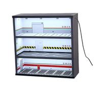 Perfeclan Vetrina espositiva per Scene di parcheggio in 1/64, espositore per modellini di Auto in Lega, con Luce, vetrina Antipolvere per Protezione