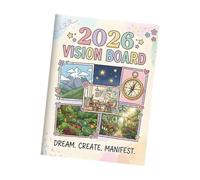 perfeclan Vision Board Book Plan Notebook To Do List Notebook per 2026 Diario per la definizione degli obiettivi Agende giornaliere per ufficio e