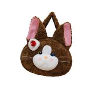 perfeclan Zaino di Peluche a Forma di Gatto con Testa, 40x35 Cm, Comodo per L'uso Quotidiano, Caffè