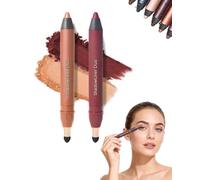 Perfect Color Duo-Shadow Liner 2-in-1 Eyeliner & Eyeshadow, Waterproof, Smudge-Proof Duo Eye shadow Stick con pennello sfumino, colore morbido e facile da applicare, 30s Glam (A-2)