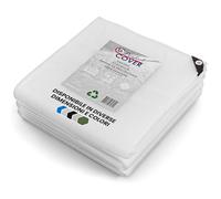 Perfect Cover Telo di copertura impermeabile forte con occhielli per mobili da giardino, piscina, auto, roulotte, resistente ai raggi UV, antistrappo, su misura (Trasparente, 8x10)