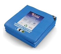 Perfect Cover Telone Impermeabile Per Esterno - Telo Di Copertura Con Occhiellato - Anti-Uv - Telo Protettivo Multiuso Per Mobili Da Giardino, Barche, Legno, Piscina, Auto - 8x10m 150 g/m², Blu