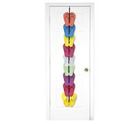 Perfect Curve Flip Flop Rack Organizer | Holds 9 Pairs | Over Door Organizer | Space Saving Shoe Rack | Adjustable Hooks | Organize Flip Flops Crocs