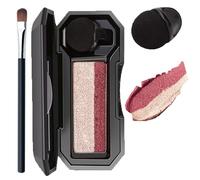Perfect Dual Color Eyeshadow, Two Color Eye Shadow Plate, Portable Two Tone Eyeshadow, Highly Pigmented Eyeshadow with Exquisite Glitters (#5)