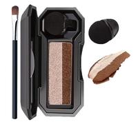 Perfect Dual Color Eyeshadow, Two Color Eye Shadow Plate, Portable Two Tone Eyeshadow, Highly Pigmented Eyeshadow with Exquisite Glitters (#2)