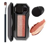 Perfect Dual Color Eyeshadow, Two Color Eye Shadow Plate, Portable Two Tone Eyeshadow, Highly Pigmented Eyeshadow with Exquisite Glitters (#4)