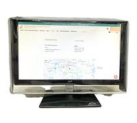 Perfect Dust Cover Cover in nylon grigio argento con frontale trasparente, compatibile con monitor LEDLCD da 27, antistatico, impermeabile e antistatico, dimensioni della copertura del monitor