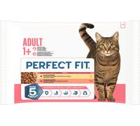 Perfect Fit Cibo Umido per Gatti - Adult 1+ Pollo e Manzo - 4 Buste - 340 g
