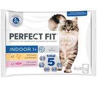 Perfect Fit Cibo Umido per Gatti - Indoor 1+ Confezione da 4 Buste - 340 g
