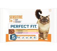 Perfect Fit Cibo Umido per Gatti - Sensitive 1+ Pollo e Salmone - 4 Buste - 340 g
