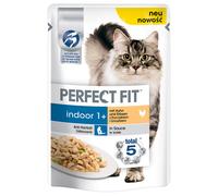 Perfect Fit Indoor 1+ - 24 x 85 g, Pollo & Piselli