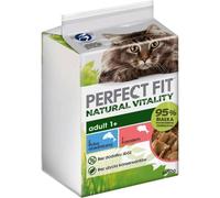 PERFECT FIT Natural Vitality bustine 6x50 g cibo umido completo per gatti adulti anche dopo la sterilizzazione in salsa con pesce oceanico e salmone
