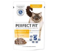 PERFECT FIT Sensitive 1+ bustine da 85 g con pollo in salsa per gatti adulti