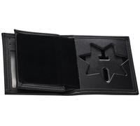 Perfect Fit Shield Wallets Arizona 7 Point Star San Francisco Corrections Style Badge e ID Case Bi-Fold Hidden Badge Wallet (ritaglio PF-382) in pelle nera