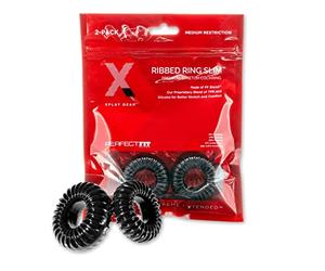 PERFECT FIT Xplay PF Blend Premium Stretch Ribbed Ring Confezione da 2 - Nero 30 g