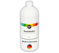 perfect ideaz - colla per il fai da te da 1000 g (1 kg), collante trasparente, privo di solventi, lavabile, liquido, idrosolubile, ad asciugatura rapida, sostanza adesiva per progetti scolastici