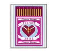 "Perfect Match Made In Heaven" | Gi Art con cornice | Stupell Industries | grigio, 40,6 x 50,8 cm, facile da appendere e robusto, prodotto negli Stati Uniti, da Lil' Rue
