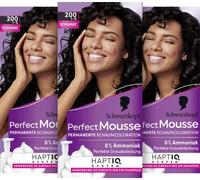 PERFECT MOUSSE Schiuma colorante 1-0/200, colore nero, livello 3