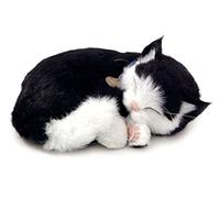 Perfect Petzzz ® The Original Breathing Pet Black & White Cat New Huggable Soft Version Plush Toy Gift Bundle