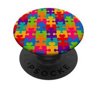 Perfect Sensory Autistic Mom Autism Awareness Love PopSockets PopGrip Adesivo