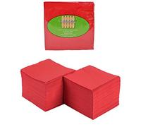 Perfect Stix - Tovaglioli di carta da cocktail a 2 strati, 100 ct, 2 strati, colore: rosso (confezione da 100)