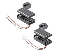 PerfectHD Portabatteria AA - 2 batterie AA Mignon - con interruttore on/off - 2 pezzi in un unico set - nero