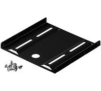 PerfectHD Telaio da incasso | 1 scomparto | Set di montaggio per dischi rigidi | da 2,5" a 3,5" | supporta ogni HDD HDD HDD da 2,5" | angolo di montaggio in metallo | nero