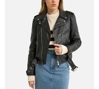 Perfecto in pelle d'agnello LCW8600 Nero L Tinta unita
