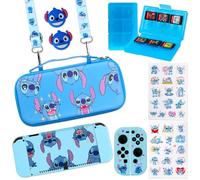 PERFECTSIGHT Switch Carrying Case for Nintendo Switch OLED 7 Inch Console with 10 in 1 Bundle Accessories, Game Card Case, Swtich Thumb Grip Caps, Switch Protective Case Cover (ST Emotion)