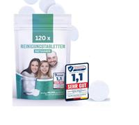 Perfekt-Schlafen24 Retainer - 120 compresse di pulizia per la pulizia delle guide dentali, senza macchie, paradenti e pulizia dei denti, pastiglie per la rimozione degli odori, detergente per