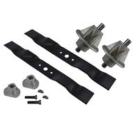 perfektGarten Coltello da 108 cm + set di supporto compatibile con trattorini Castel Garden Stiga Mountfield