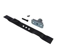 perfektGarten Lama per pacciamatura da 55 cm + supporto lama + cuneo + vite compatibile con tosaerba Scheppach