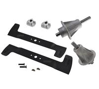 perfektGarten Set lama per tosaerba da 122 cm + supporto lama compatibile con Alpina Brill Castel Garden Iseki Stiga Solo Sabo