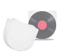 PERFETSELL 100 Pezzi Buste per Dischi in Vinile 31.4cm*31.4cm Buste per LP a Forma di U Buste Interne Vinili Semi-Trasparenti Antistatiche Copertina Singola Rotonda Copertine per Album per Dischi