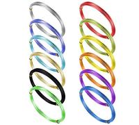 PERFETSELL 12 Rotoli di Filo in Alluminio Colorato, 0,8 mm Filo Artigianale 0.8MM Metallico Flessibile Multicolore Filo Resistente per Artigianato Creazione di Gioielli Fai da Te