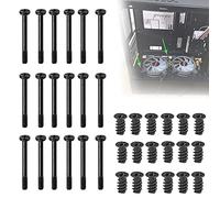 PERFETSELL 80 Pz Viti per Radiatore e Ventola Viti per il Fissaggio delle Ventole Viti di Montaggio per Radiatore Kit di Viti per Ventola per Computer (Nero)