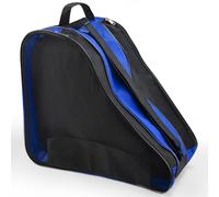 PERFETSELL Borsa per Pattini a Rotelle, Borsa per Pattini da Ghiaccio con Tracolla Regolabile, Sacca per Pattini a Rotelle a Triangolo per Uomo Donna, 39 * 28 * 40cm (Nero e Blu)