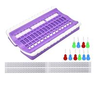 Perfetsell Organizer per Filo da Ricamo, 30 Posizioni Organizzatore Filo con 10Pcs Infila Aghi da Ricamo a Punto Croce, Schiuma di Plastica Strumenti per Cucire Fai-da-Te